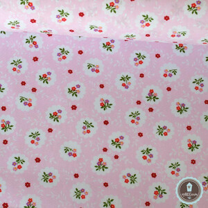 Tkanina Kwiaty Pink (metr)