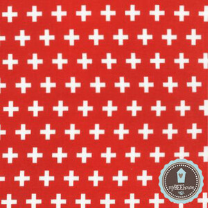 Robert Kaufman Remix Cross Krzyżyki Red